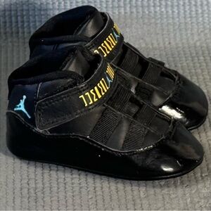 Nike Air Jordan 11 Retro Gamma Blue Black Crib Shoes 378049-006 Infant Size 3C